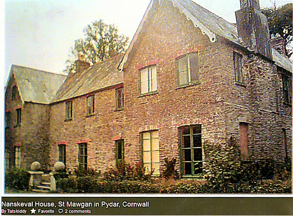 Nanskeval House before demolition - Near St Columb Major Cornwall